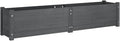 vidaXL Outdoor Flower Planter - Spacious Solid Wood Gray Raised Bed Garden Plant Box - Durable Pinewood Garden Fixture - Ideal for a Variety of Plants - 59.1x12.2x12.2