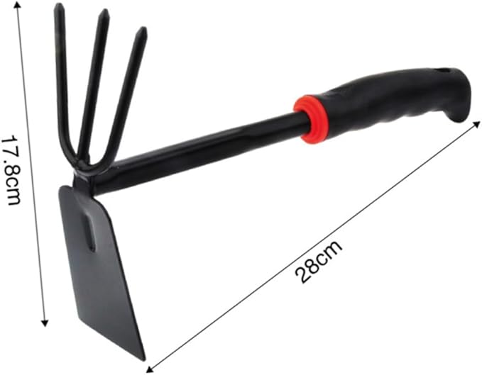 6pcs Iron Garden Tool Set Shovel Rake Hoeing Rake Plastic Handle for Weeding Planting Skid Design