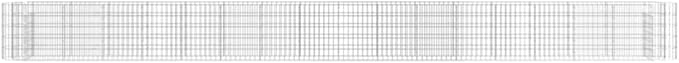 Galvanized Iron Gabion Raised Bed Outdoor Patio Gabion Planter Galvanized Steel Backyard Yard Metal Gabion Basket Box 240.2x19.7x19.7-233