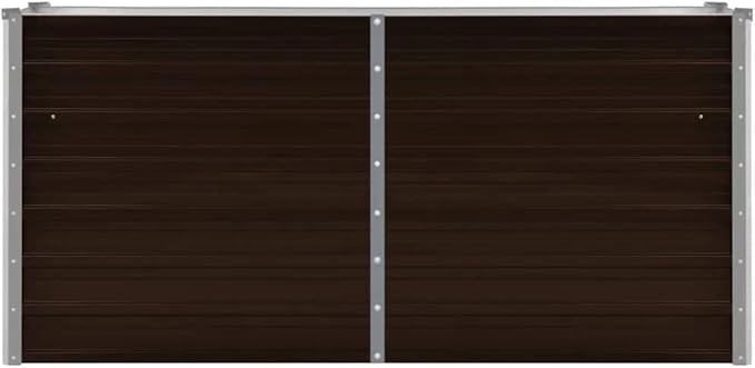 Garden Raised Bed Brown 63x15.7x30.3 Galvanized Steel Unique Plant Pots Plant Pots Outdoor Garden Pots Pot Planter for Outdoor Porch Gardening Plants