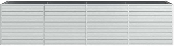 Galvanized Steel Raised Garden Bed 126x31.5x30.3 Inch Large Silver Outdoor Planter for Vegetables Herbs Flowers Durable Metal Garden Beds