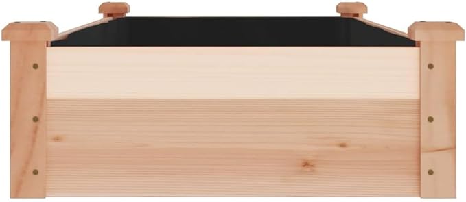 Garden Raised Bed Solid Fir Wood Planter Outdoor Vegetable Box for Herbs Flowers Plants and Gardening at 47.2x23.6x9.8