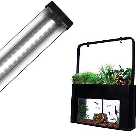 AquaSprouts 2ft Horticultural LED Grow Light Bar 24W High Output White Full Spectrum 6400K for Indoor Gardening Bioactive Terrariums &amp Vivarium/Paludariums