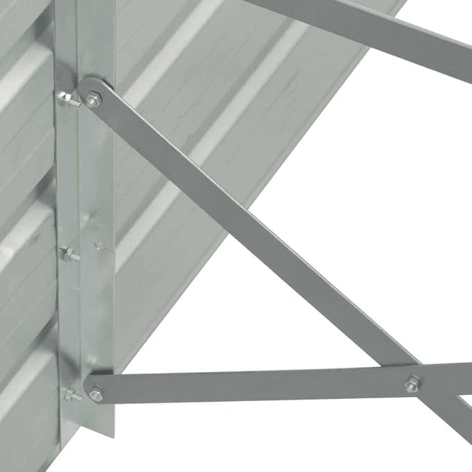 SKM Raised Bed Grey Galvanized Steel 157.5 x 31.5 x 17.7 in DurableGrey (Weight 27.91KG)