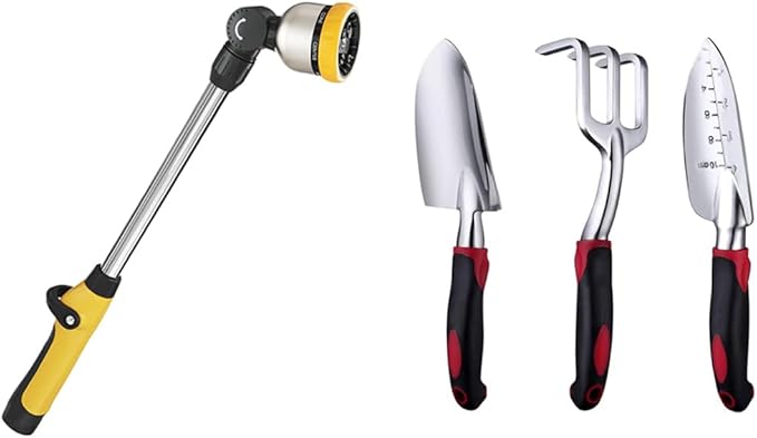 FANHAO 16 Inches Watering Wand+3 Piece Garden Tools Set