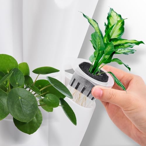 Hydroponic Grow Tower System for Fruits and Vegetables 10 Layers 50 Plant Sites Includes 50L Water Tank Water Pump &amp Timer Indoor/Outdoor Use