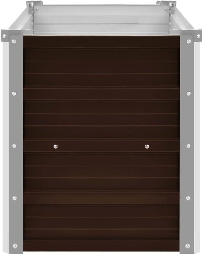 SKM Garden Raised Bed Brown 160x40x45 cm Galvanised Steel (Weight-9KG)