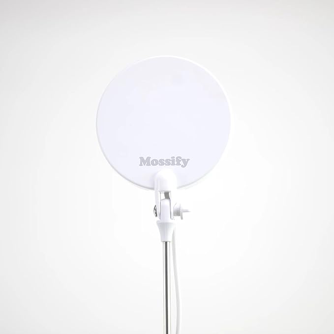 Mossify LED Grow Lights for Indoor Plants Full Spectrum – Adjustable Height (8”-28”) Dimmable Brightness Programmable Timer Long Lifespan – Ideal Grow Lights for Healthy Plant &amp Houseplants (Wh