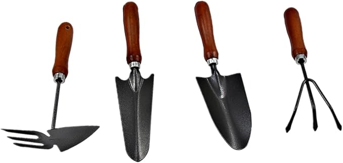 SUPVOX 12pcs Mini Garden Tool Set Thicken Iron Shovel and Spade for Planting Weeding and Cultivating Handle for Gardening