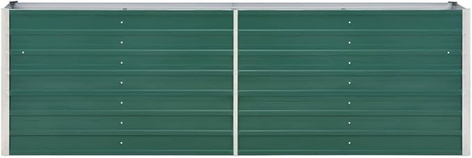 SKM Garden Raised Bed Garden Raised Bed Galvanized Steel 94.5x15.7x30.3 Green