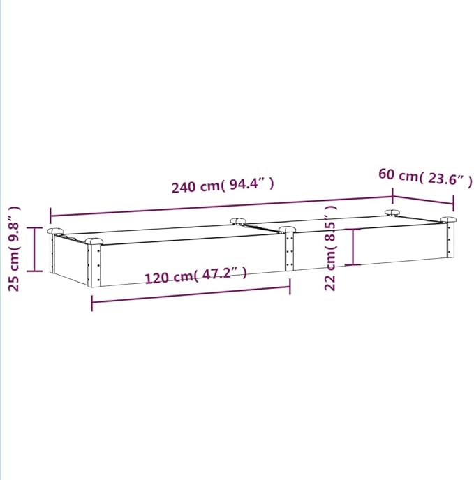 SKM Garden Raised Bed Brown Solid fir Wood Large Garden Raised BedBrown (Weight 17.64KG)