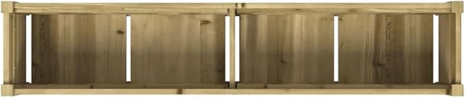 Rustic Pine Wood Garden Planter Treated Outdoor Raised Garden Bed 59.1 in Wide Rectangular Planter Box for Patio Balcony Herbs Flowers