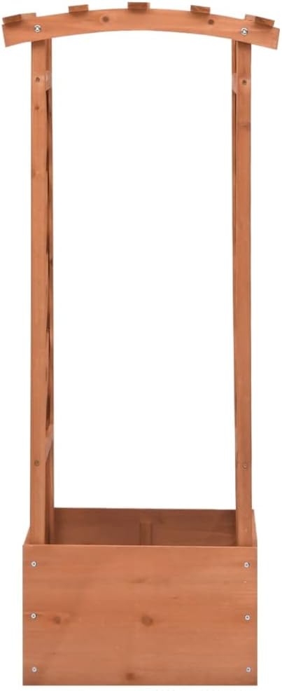 Trellis Planter with Arch Planter Boxes Gardening Box Standing planters Raised Flower Bed Suitable for Courtyard Corridor Orchard Nursery 19.3x15.4x46.1 Firwood