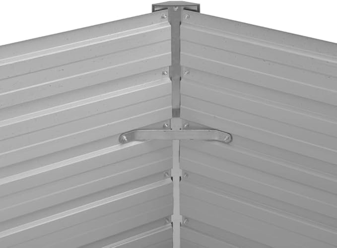 Garden Raised Bed Brown 50.8x50.8x30.3 Galvanized Steel