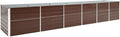 Galvanized Steel Raised Bed Garden Durable Metal Structure Brown Finish Ideal for Landscape Garden Veggies &amp Patio - 189 x 31.5 x 30.3 in