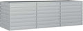 vidaXL Rectangular Garden Raised Bed - Versatile Galvanized Steel Planter Pot - DIY Friendly - Large Outdoor Flower/Herb/Vegetable Bed - Easy Assembly - Durable &amp Weather-Resistant - Silver Finish