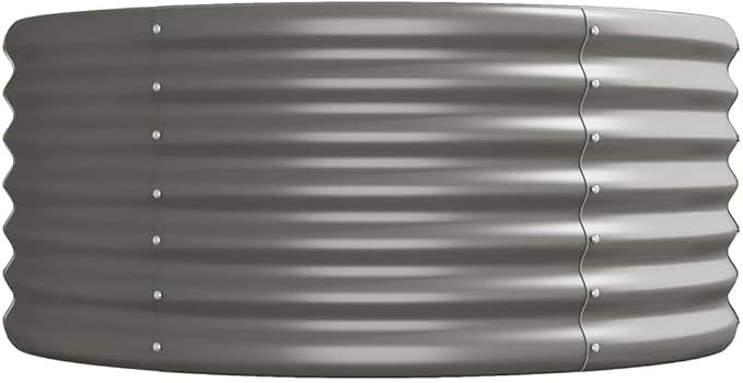 Garden Raised Bed Powder-Coated SteelGreenhouse PlanterDecorative Patio PlantersPatio Raised BedsVegetable PlantersHerb Plantersfor HerbsDeep-Rooted Vegetables144.9x31.5x14.2 Gray