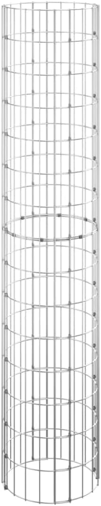 YAFF Circular Gabion Raised Beds 3 pcs Galvanized Steel 脴11.8x59.1