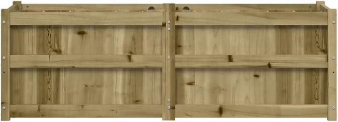 Wooden Raised Garden Bed Garden Planter Box Outdoor Wood Raised Garden Bed for Planting Plants Vegetables 59.1x19.7x19.7 Impregnated Wood Pine-252