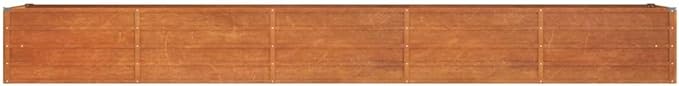 Large Corten Steel Garden Raised Bed Rustic &amp Modern Farmhouse Design Outdoor Planter Box Metal Raised Planter Bed for Vegetables Flowers 157.5x31.5x17.7 Brown-365