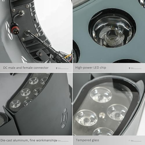 Outdoor Waterproof LED Ring Spotlight Lamp IP65 Rated 220V Tree Hugger Light Perfect for Park and Landscape Lighting (White)