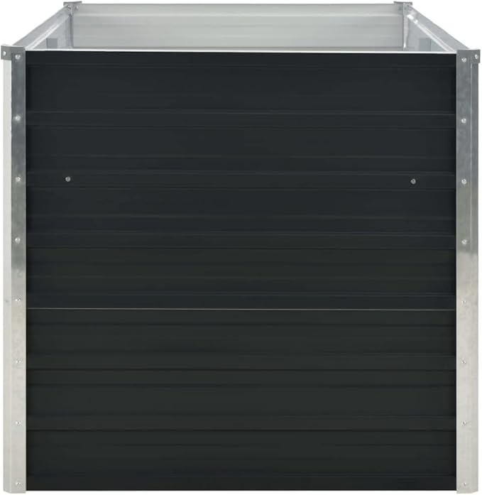 YAFF Raised Garden Bed Anthracite 63x31.5x30.3 Galvanized Steel (23.1lbs)
