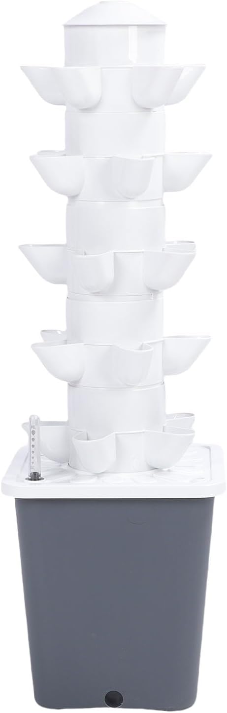 Hydroponic Growing System Tower 25 Holes Mini Column Indoor Vertical Garden for Home School Engineering