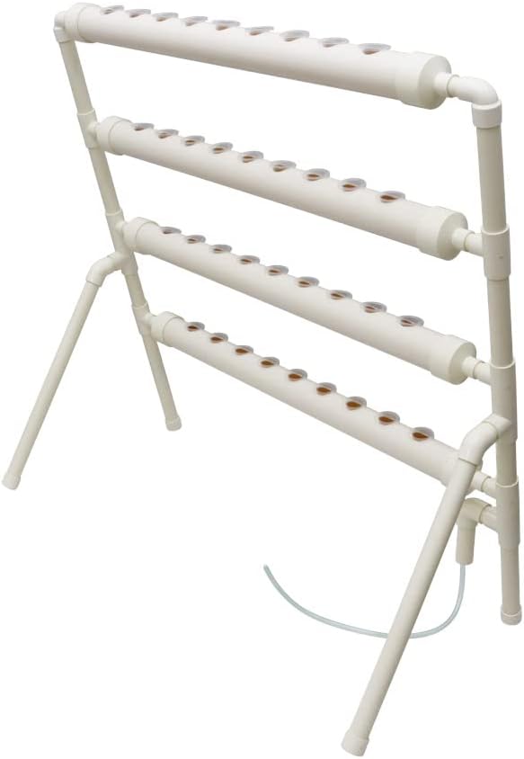 Wall-Mounted Hydroponic Grow Kit 36 Plant Sites Hydroponics Planting System 4 Food-Grade PVC Pipes Hydroponic Gardening Indoor System with 110V Well PumpPlanting SpongeHose