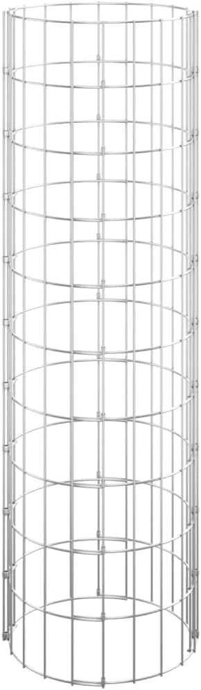 Gabion Raised Bed Silver Galvanized Steel Medium 11.8x39.4 Inch Durable Outdoor Planters for Flowers Herbs and Vegetables 3-Pack Set