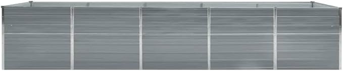 Garden Raised BedTomato Planter BoxBackyard Patio Planter Racks Raised Beds Ideal for Growing Flowers Porch and Fruits Herbs Galvanized Steel 157.5X31.5X30.3 Gray