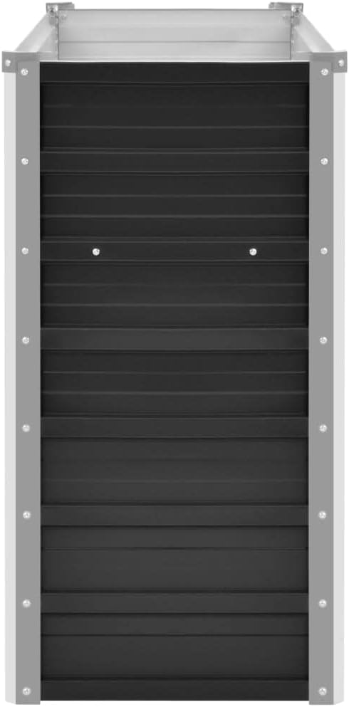 YAFF Garden Raised Bed Anthracite 63x15.7x30.3 Galvanized Steel (22.132lbs)