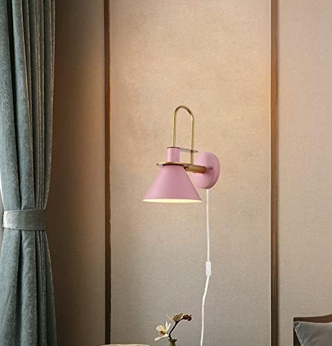 Hook Type Wall Mounted Plant Light Full Spectrum 4500K 10W Adjusted Angle &amp Light Beam Range 15°-60° Modern Pink Metal Wall Lamp for Indoor Growing Plants Flowers
