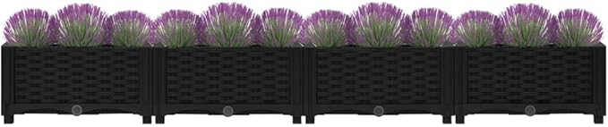 Cultivation RoomPatio Garden Home DecorVegetable planters for Porch PatioDurable and Long-LastingRaised Bed 63x15.7x9.1 Polypropylene