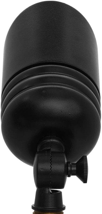 VOLT 12V Brass Fat Boy LED Outdoor Spotlight 4-Pack Expansion Kit (Black) for Low Voltage Landscape Lighting of Yard Lawn Garden Patio Trees &amp House
