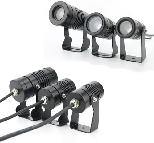 Outdoor LED Beam Spotlight IP67 Waterproof Ground Lights 1/2PCS Long Throw Narrow Beam Wall Washer 5W Warm White for Garden Pathway Landscape Lighting