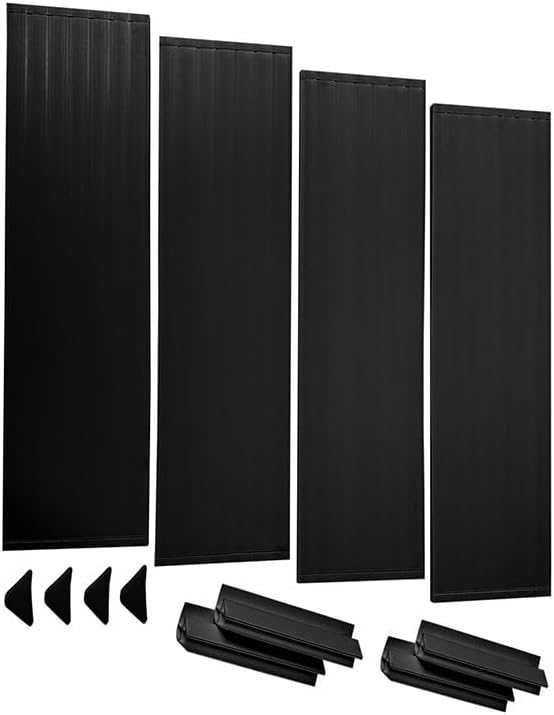 HomeRoots 44 X 44 Black Heavy Duty Plastic Square Raised Garden Bed