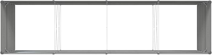 Galvanised Steel Raised Garden Bed Metal Planter Box for Outdoor Plants Vegetable Herb 151.57x39.37x29.53 Anthracite-830