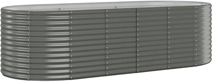 Steel Planter Garden Boxes Outdoor Garden Raised Bed Powder-Coated Steel Metal Raised Bed for Gardening Vegetables Fruits and Flowers 98x39.4x26.8
