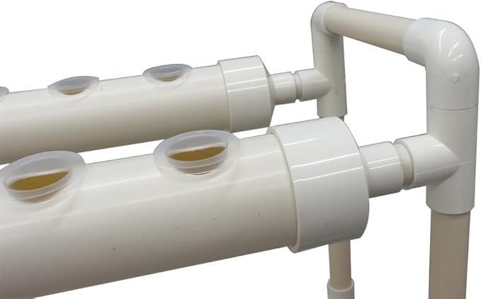 Hydroponic Grow Kit Hydroponics Growing System 54 Sites 6 Food-Grade PVC-U Pipes 3-Layers 2-Row Indoor Planting Kit with 110V Water Pump Timer for Growing Vegetables Flowers Plants