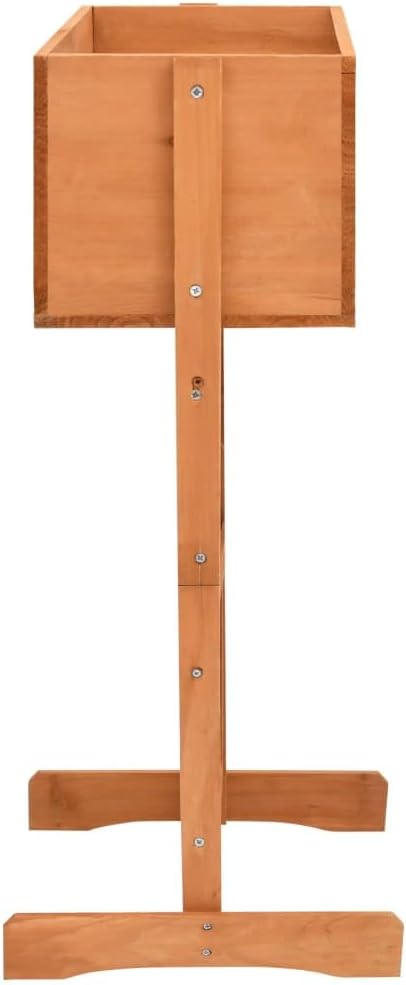 Garden Trellis Planter with Raised Garden Bed 17.7x11.8x29.1 Solid Firwood Outdoor Elevated Planter Box for Climbing Plants and Flowers