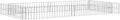 Silver Galvanized Steel Gabion Raised Bed 78.7 x 39.4 x 7.9 in Large Modern Garden Fence Planter Frame for Patio Privacy Screen Outdoor Landscaping