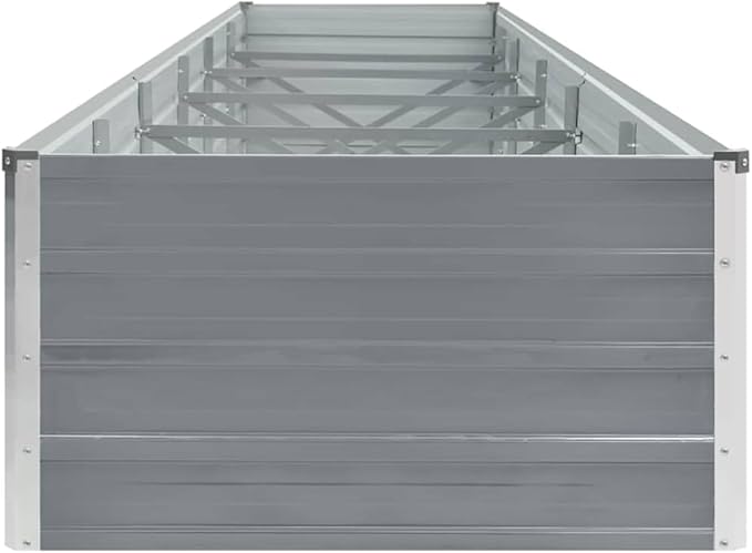 Galvanized Steel Raised Garden Bed 189x31.5x17.7 Gray Large Outdoor Planter Box for Vegetables &amp Flowers Durable Metal Elevated Garden Box for Patio Backyard