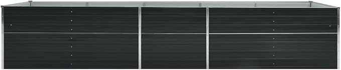 SKM Garden Raised Bed Garden Raised Bed Galvanized Steel 157.5x31.5x30.3 Anthracite