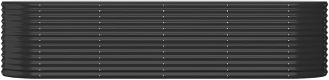 SKM Garden Raised Bed Powder-Coated Steel 116.5x31.5x26.8 Anthracite (17.46 KG/38.412 LBS)