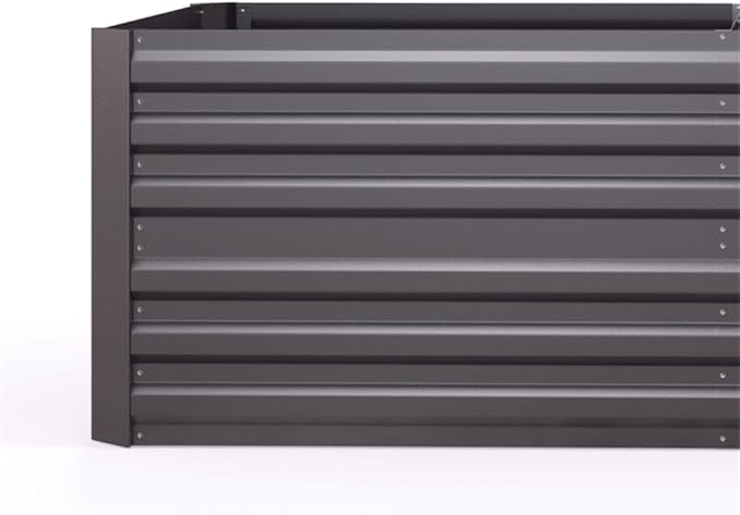 Metal Raised Garden Bed Outdoor Galvanized Raised Large Planter Raised Beds for Vegetables Flowers &amp Herbs Dark Grey 6x3x2FT
