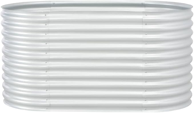 Garden Raised Bed 62.9x31.4x31.8 Galvanized Steel Silver