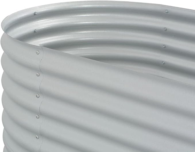 Garden Raised Bed 157.4x31.4x31.8 Galvanized Steel Silver