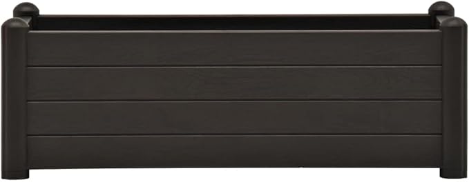 Garden Raised Bed PP Anthracite 39.4x16.9x13.8 Lawn Planters