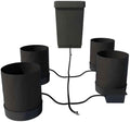 AutoPot 4 Pot GeoPot System with 3 Gallon Fabric Pots - Self-Watering Gravity-Fed Hydroponic Systems (4Pot with 12.4 gal Tank) Indoor Black