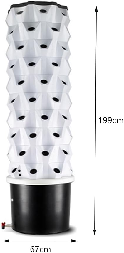 Large Capacity Hydrophonic Planter Grower Vertical Hydroponic System with LED Grow Light Food Grade ABS Material for Fruits Vegetables(10 Layers)